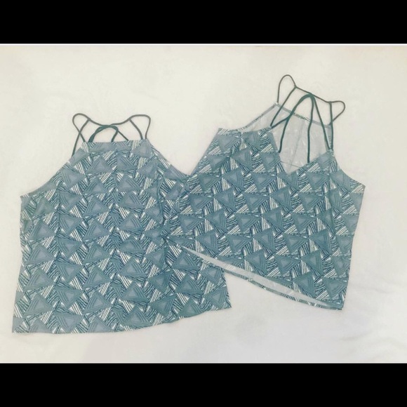 Blue Triangle Cami Top w Strappy Back - Picture 4 of 4